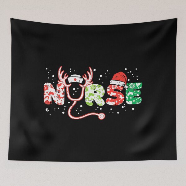 Artikelvorschau, Krankenschwester Weihnachten Stethoskop Krankenschwestern Xmas Scrub Top entworfen und verkauft von moodinchiawaz.