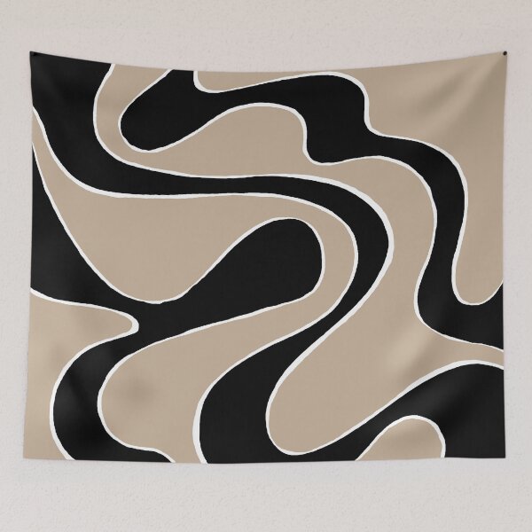 Item preview, Ebb and Flow 2 in Taupe, Black, and White designed and sold by LAEC-Shop.