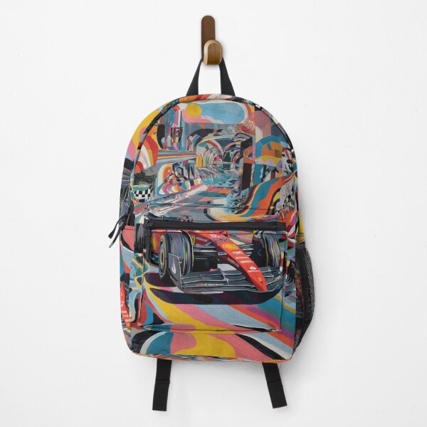 Item preview, Psychedelic twist on a Formula 1 scene with bold colours and abstract shapes Art Inspired By Nature And The Active Outdoors designed and sold by CDC40.