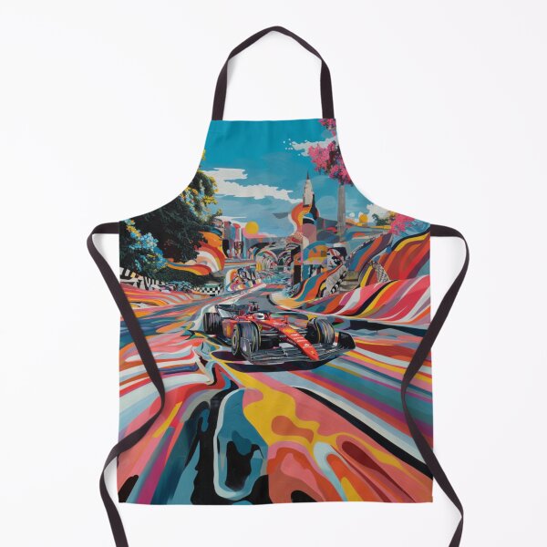 Item preview, Psychedelic twist on a Formula 1 scene with bold colours and abstract shapes Art Inspired By Nature And The Active Outdoors designed and sold by CDC40.
