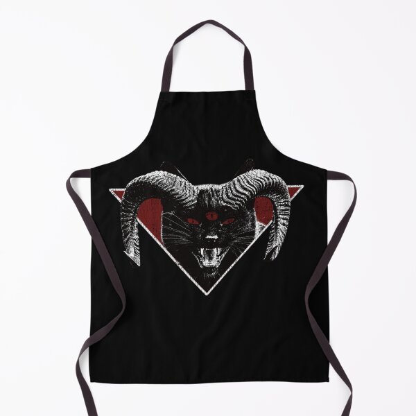 Item preview, Third-Eyed Feline – Occult Black Cat With Horns and Three Eyes Design designed and sold by jagatdsgn.