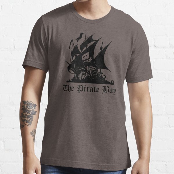  The Pirate Bay Logo Flag Crossbones Skull T-Shirt