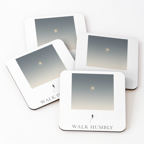 Item preview, Walk Humbly Minimalist Silhouette Path with Star Art. designed and sold by loveandlightrb.