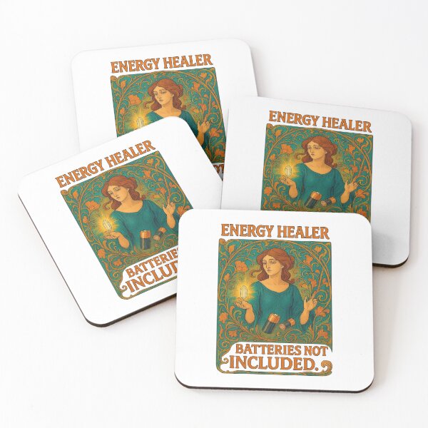 Item preview, Energy Healer - 'Batteries Not Included' T-Shirt | Spiritual Humor Art Nouveau designed and sold by MySpiritTravels.