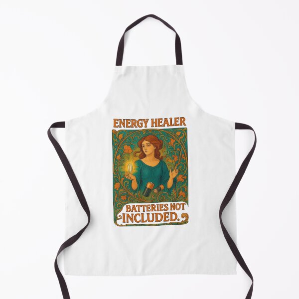Item preview, Energy Healer - 'Batteries Not Included' T-Shirt | Spiritual Humor Art Nouveau designed and sold by MySpiritTravels.