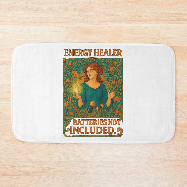Item preview, Energy Healer - 'Batteries Not Included' T-Shirt | Spiritual Humor Art Nouveau designed and sold by MySpiritTravels.