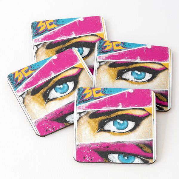 Item preview, Pop Art Manga Eyes Neon Comic Panel Design designed and sold by Oni-Pixels.