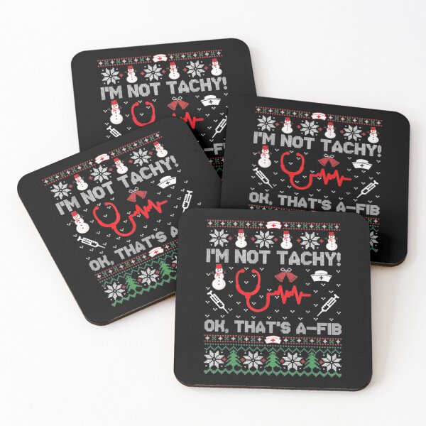 Item preview, Nurse Christmas Stethoscope RN LPN Scrub X-mas I'm Not Tachy 		 designed and sold by moodinchiawaz.
