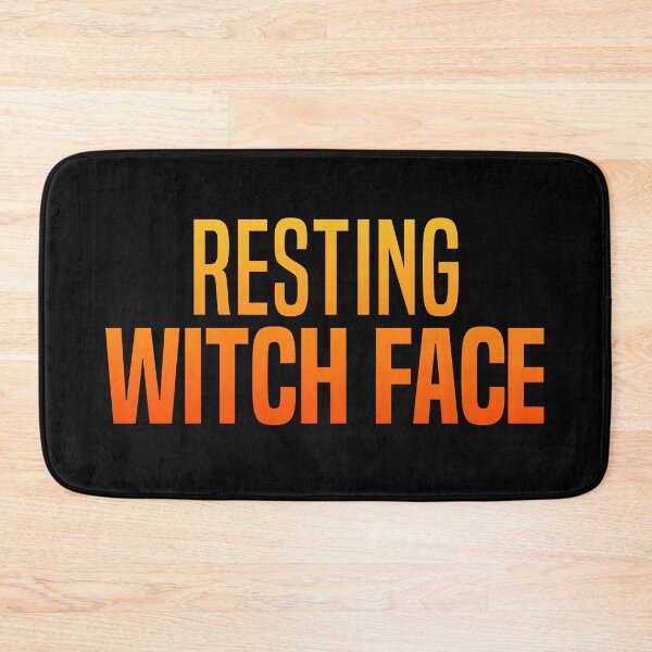 Item preview, Resting Witch Face, Hot Orange Funny Halloween Quotes designed and sold by Memes N Lore .