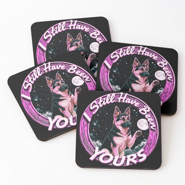 Item preview, German Sheepdog Under Moonlight With Loving Quote designed and sold by e-camelleone.