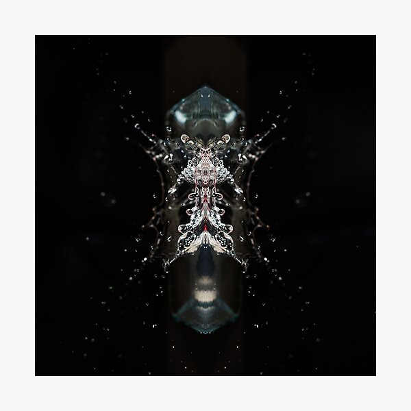 Raspberry Splash - Reflected Composition Photographic Print