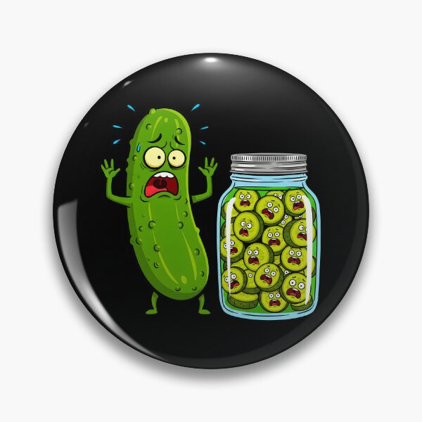 Item preview, Funny Scared Pickle – Cute & Hilarious Cartoon Veggie designed and sold by The Loved Label.