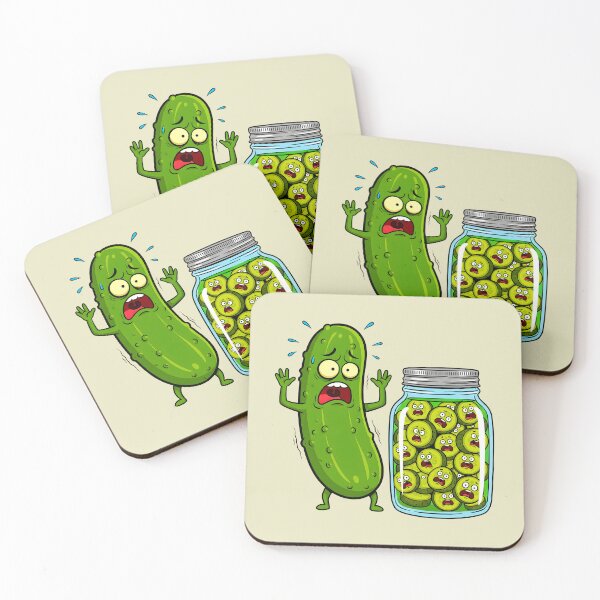Item preview, Funny Scared Pickle – Cute & Hilarious Cartoon Veggie designed and sold by The Loved Label.