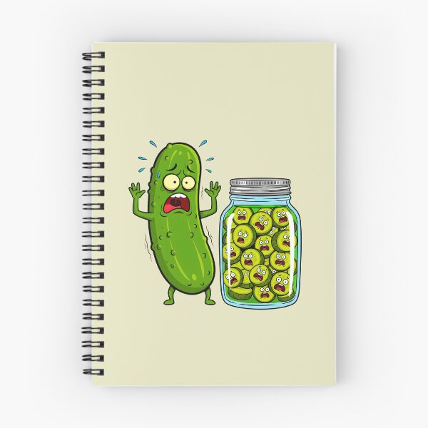 Item preview, Funny Scared Pickle – Cute & Hilarious Cartoon Veggie designed and sold by The Loved Label.
