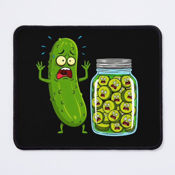 Item preview, Funny Scared Pickle – Cute & Hilarious Cartoon Veggie designed and sold by The Loved Label.
