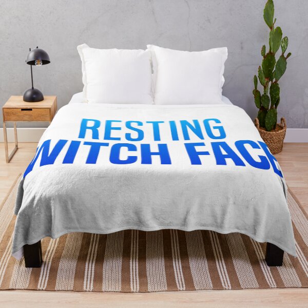 Item preview, Resting Witch Face, Blue Funny Halloween Quotes designed and sold by Memes N Lore .