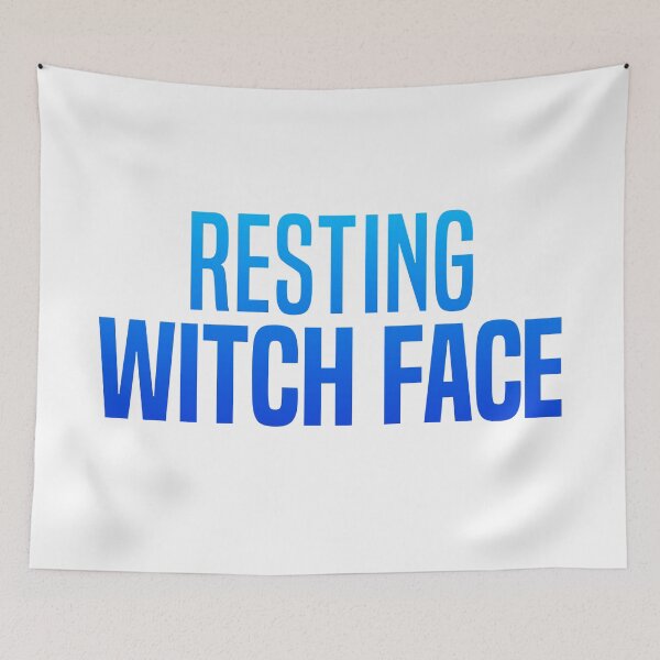 Item preview, Resting Witch Face, Blue Funny Halloween Quotes designed and sold by Memes N Lore .