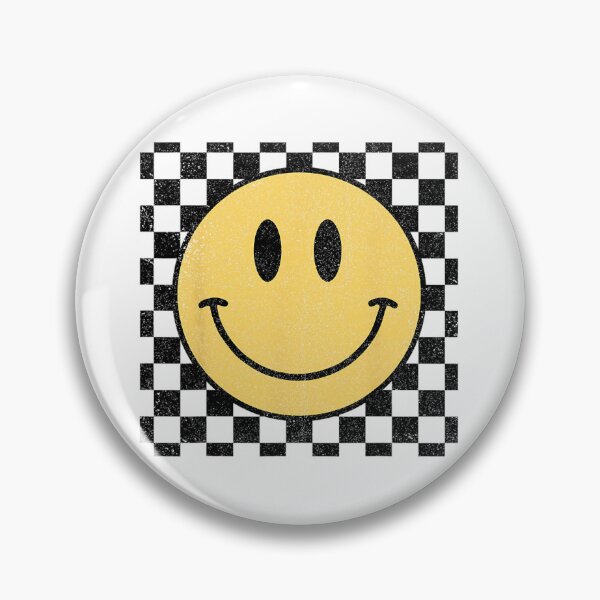 Item preview, Retro Happy Face Distressed Checkered Pattern Smile Face 		 designed and sold by druzamichisa.