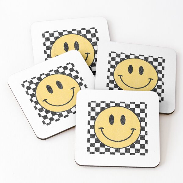 Item preview, Retro Happy Face Distressed Checkered Pattern Smile Face 		 designed and sold by druzamichisa.