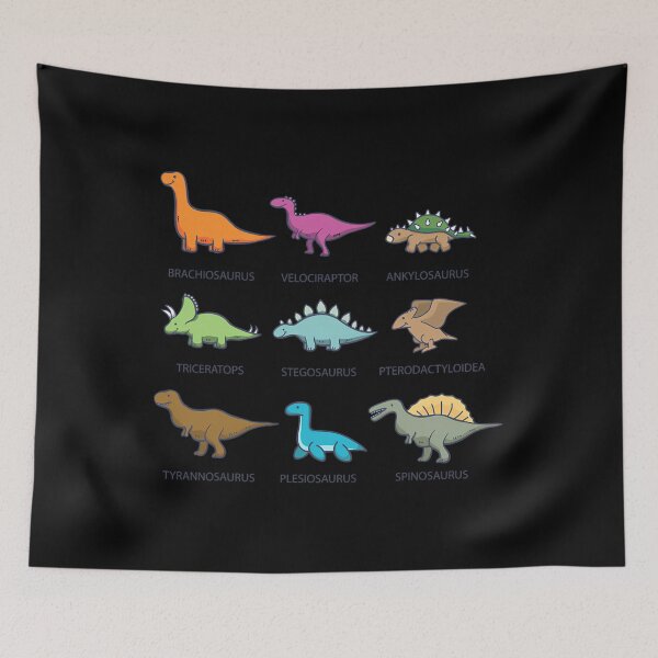 Aperçu de l'œuvre Types de dinosaures éducatifs créée et vendue par cleefussraj.