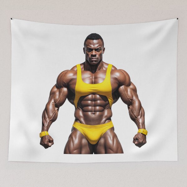 Item preview, Ultra Muscle Power: Bold Yellow Strength Icon designed and sold by ForeverPrintsOK.