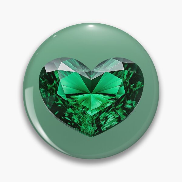 Item preview, May Birthstone - Emerald Heart Poster designed and sold by fatchairprint.