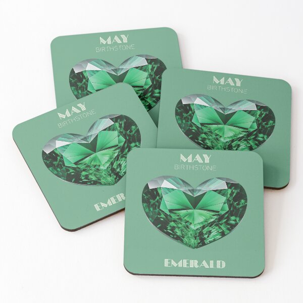 Item preview, May Birthstone - Emerald Heart Poster designed and sold by fatchairprint.