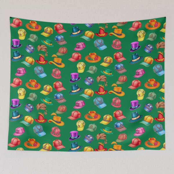 Item preview, Patrón de sombreros coloridos: gorras modernas, sombreros elegantes y diseños divertidos para la cabeza - VERDE designed and sold by PAPIRO SIGLO XXI.