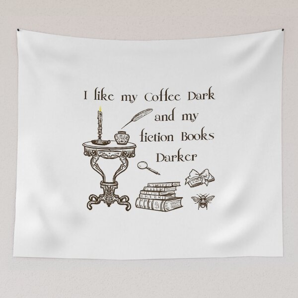 Item preview, Dark Fantasy Book Lover & Coffee – Gothic Aesthetic designed and sold by DoodleDooArt.