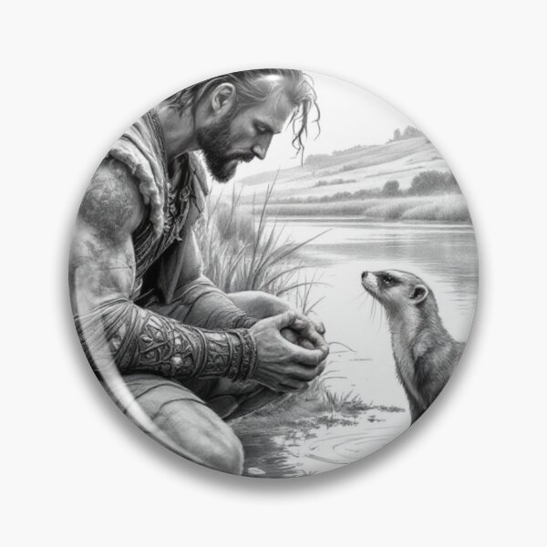 Item preview, Celt and his pet ferret designed and sold by jefboutique6150.