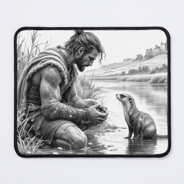 Item preview, Celt and his pet ferret designed and sold by jefboutique6150.