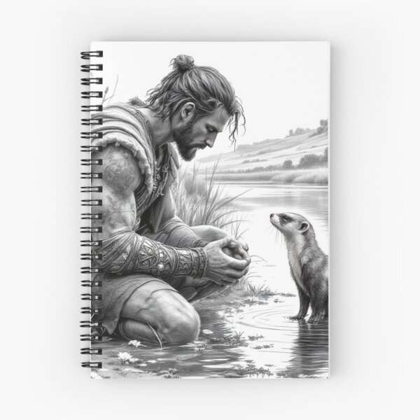 Item preview, Celt and his pet ferret designed and sold by jefboutique6150.