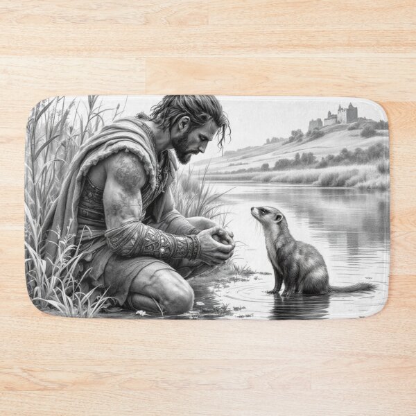 Item preview, Celt and his pet ferret designed and sold by jefboutique6150.