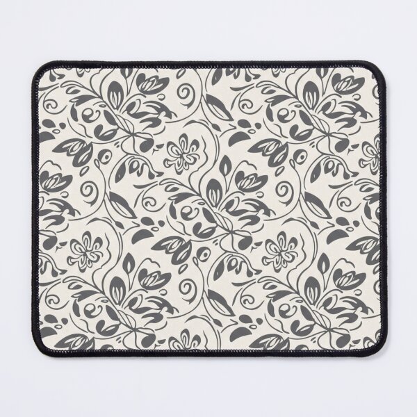 Item preview, Elegant Charcoal Floral Seamless Pattern on Soft White Background designed and sold by HolmeProud.