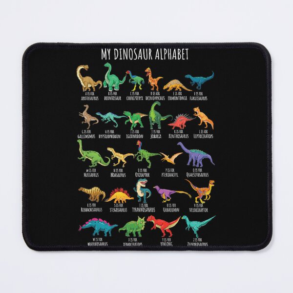 Item preview, Types Of Dinosaurs Alphabet A-Z ABC Dino Identification Short Sleeve 		 designed and sold by cleefussraj.
