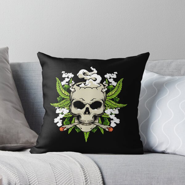 Item preview, Skull Marijuana Smoking Pot Joint Weed Skull Smoke Pullover 		 designed and sold by somilzoberh.