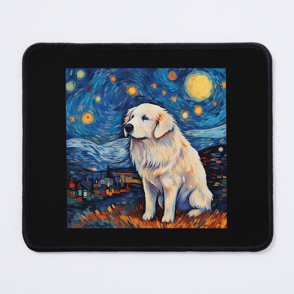 Item preview, Surreal Starry Night Great Pyrenees Dog designed and sold by boatensojo.
