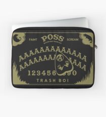 Funda para portátil Possum Ouija Board (Oro sobre negro) - Funny Opossum Oujia Design