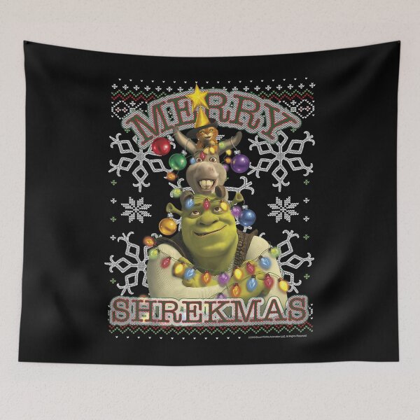 Item preview, Shrek Donkey &amp; Puss Merry Shrekmas Holiday Text 	 		 designed and sold by muffjapoe.
