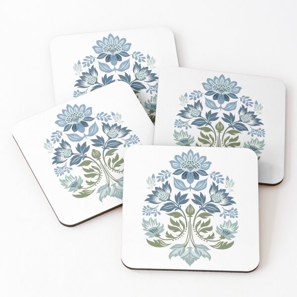 Item preview, Hungarian Folk Flowers Design Blue designed and sold by xiao xuans.