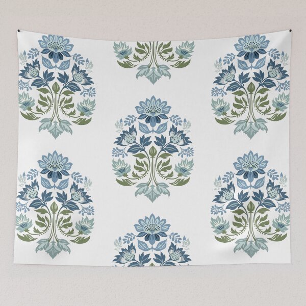 Item preview, Hungarian Folk Flowers Design Blue designed and sold by xiao xuans.