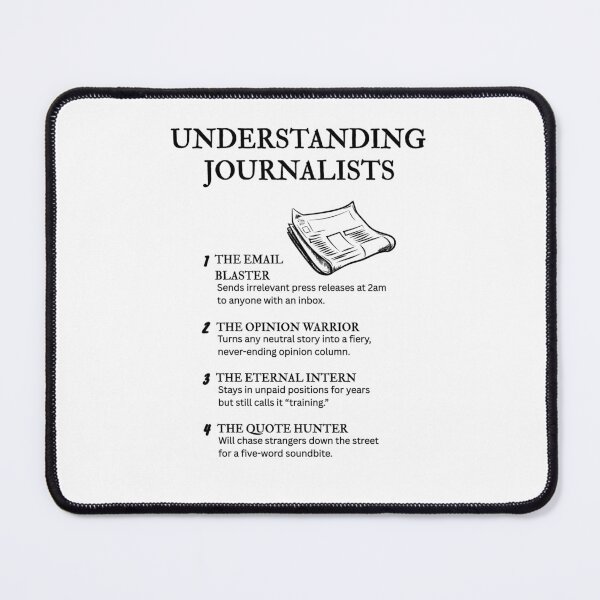 Item preview, Journalism Decoded – Hilarious Reporter Types designed and sold by PsyFlow35.