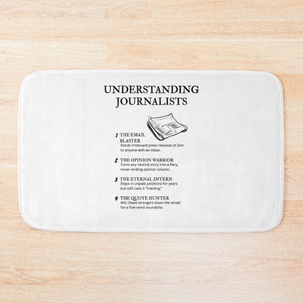 Item preview, Journalism Decoded – Hilarious Reporter Types designed and sold by PsyFlow35.