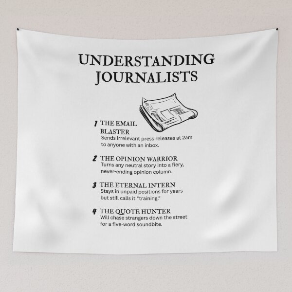 Item preview, Journalism Decoded – Hilarious Reporter Types designed and sold by PsyFlow35.