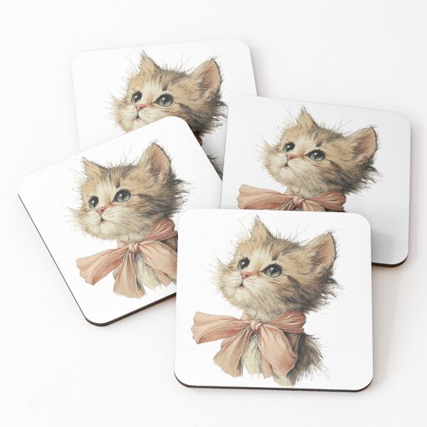 Item preview, Vintage Cat wearing a bow designed and sold by CreativeDecorCo.