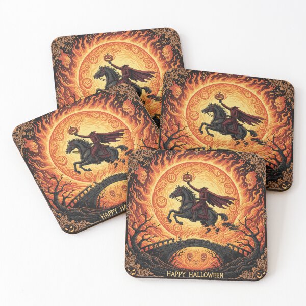 Item preview, Headless Horseman Art: Fiery Halloween Design designed and sold by alkareem-ca.