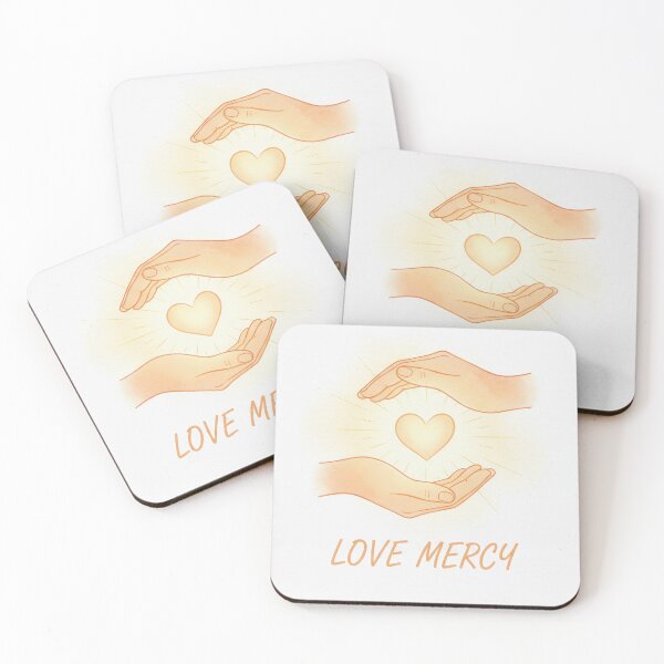 Item preview, Love Mercy Hands Holding Heart Christian Illustration. designed and sold by loveandlightrb.