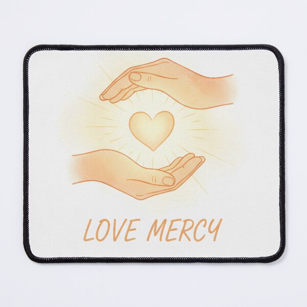 Item preview, Love Mercy Hands Holding Heart Christian Illustration. designed and sold by loveandlightrb.