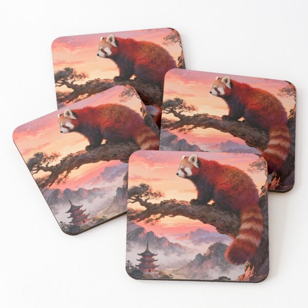 Item preview, Red Panda Sunset Meditations designed and sold by BreezyDawnDesigns.