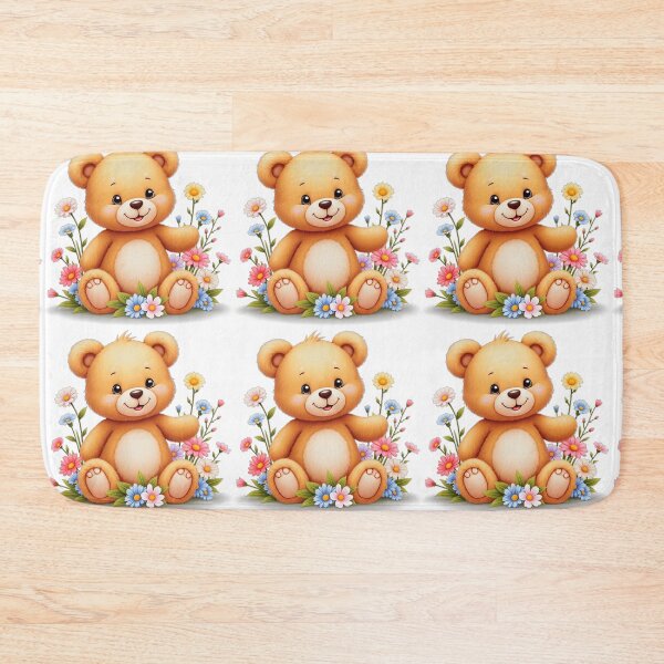 Item preview, sweet Cute teddy bear with flowers designed and sold by nicnacc.